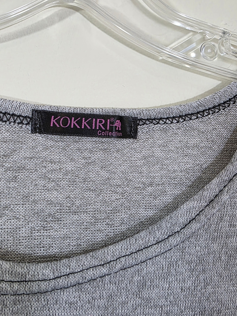 Kokirika Gray Ombre Cat Rhinstone Graphic Pullover With Scrunch Sides Size Large - Picture 2 of 15